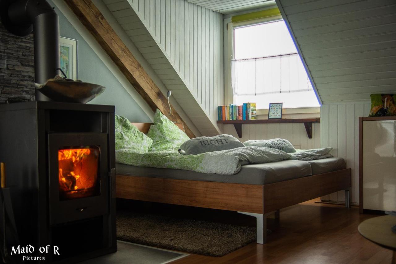 Hof Vierzehnender Im Hohen Venn - 70Qm Fachwerk-Studio - Grosses Wohn-Schlafzimmer Mit Dachterrasse Und Kaminofen - Separate Kueche - Perfekt Fuer Paare - Monschau - Eifel - Hunde Willkommen - Islandpferde Eksteriør billede