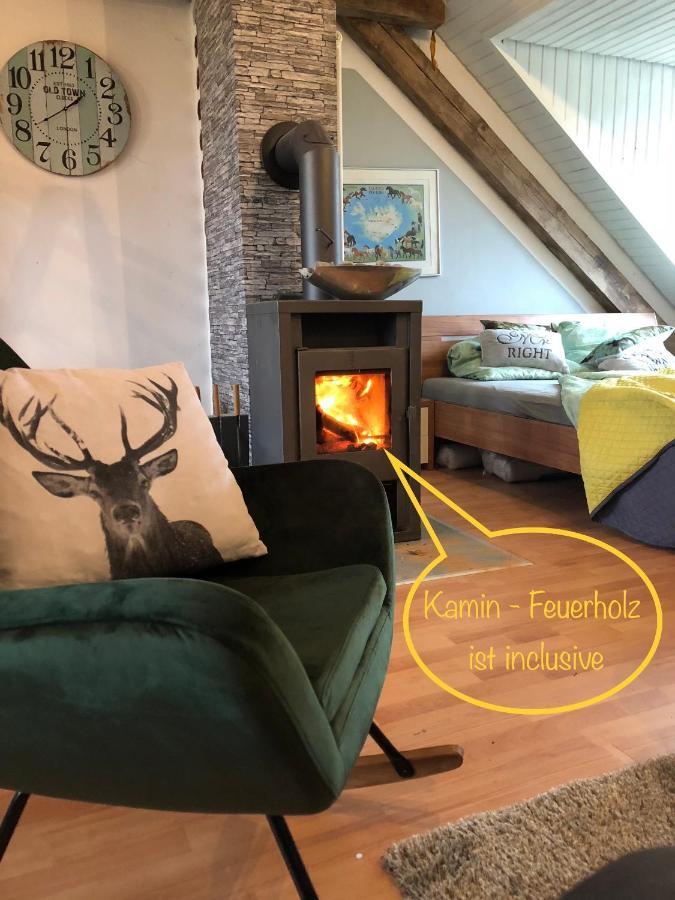 Hof Vierzehnender Im Hohen Venn - 70Qm Fachwerk-Studio - Grosses Wohn-Schlafzimmer Mit Dachterrasse Und Kaminofen - Separate Kueche - Perfekt Fuer Paare - Monschau - Eifel - Hunde Willkommen - Islandpferde Eksteriør billede