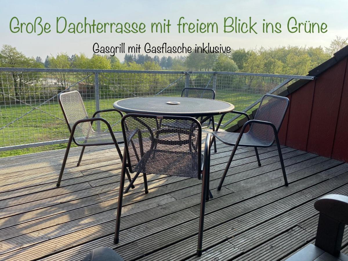 Hof Vierzehnender Im Hohen Venn - 70Qm Fachwerk-Studio - Grosses Wohn-Schlafzimmer Mit Dachterrasse Und Kaminofen - Separate Kueche - Perfekt Fuer Paare - Monschau - Eifel - Hunde Willkommen - Islandpferde Eksteriør billede