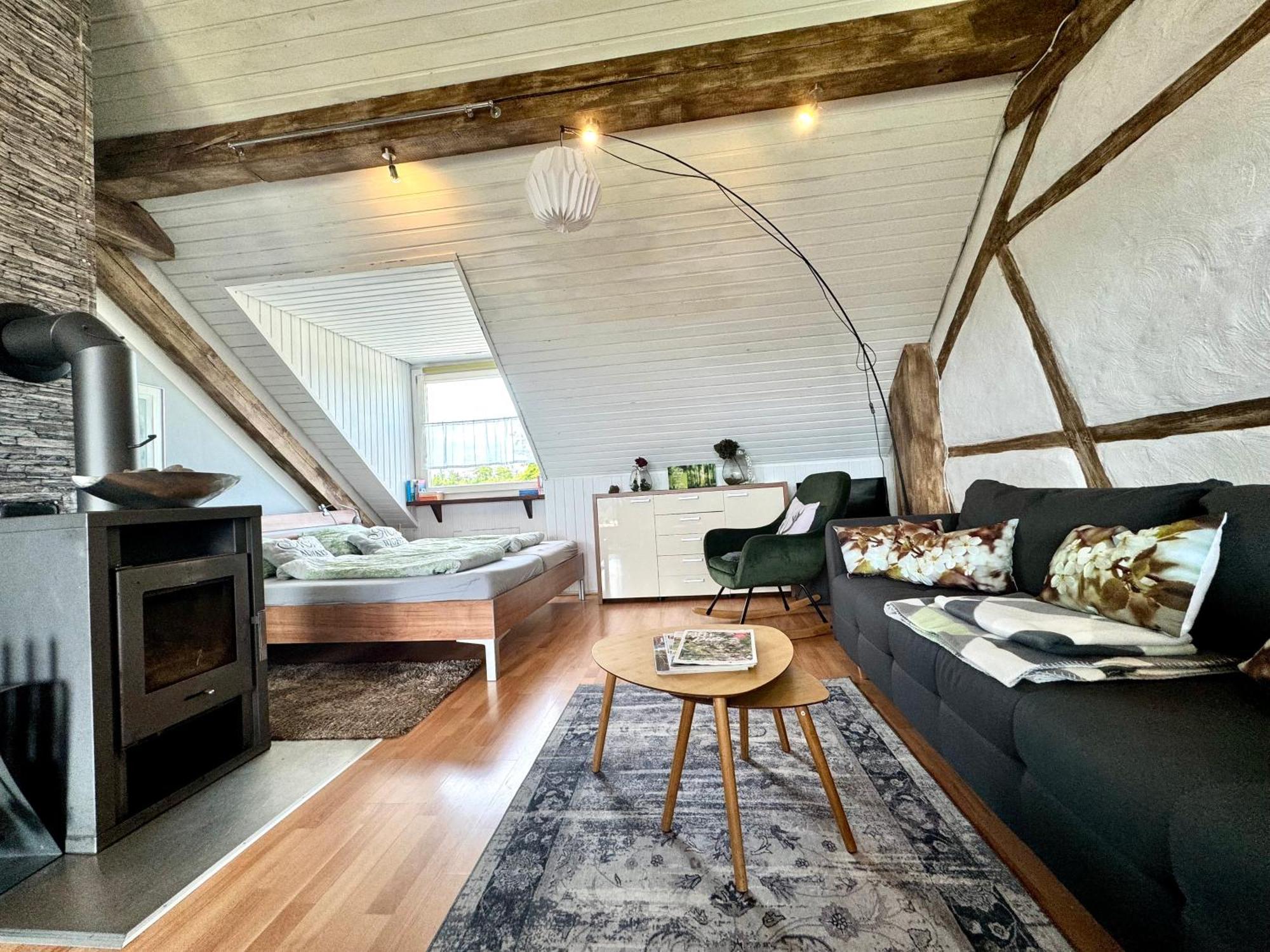 Hof Vierzehnender Im Hohen Venn - 70Qm Fachwerk-Studio - Grosses Wohn-Schlafzimmer Mit Dachterrasse Und Kaminofen - Separate Kueche - Perfekt Fuer Paare - Monschau - Eifel - Hunde Willkommen - Islandpferde Eksteriør billede